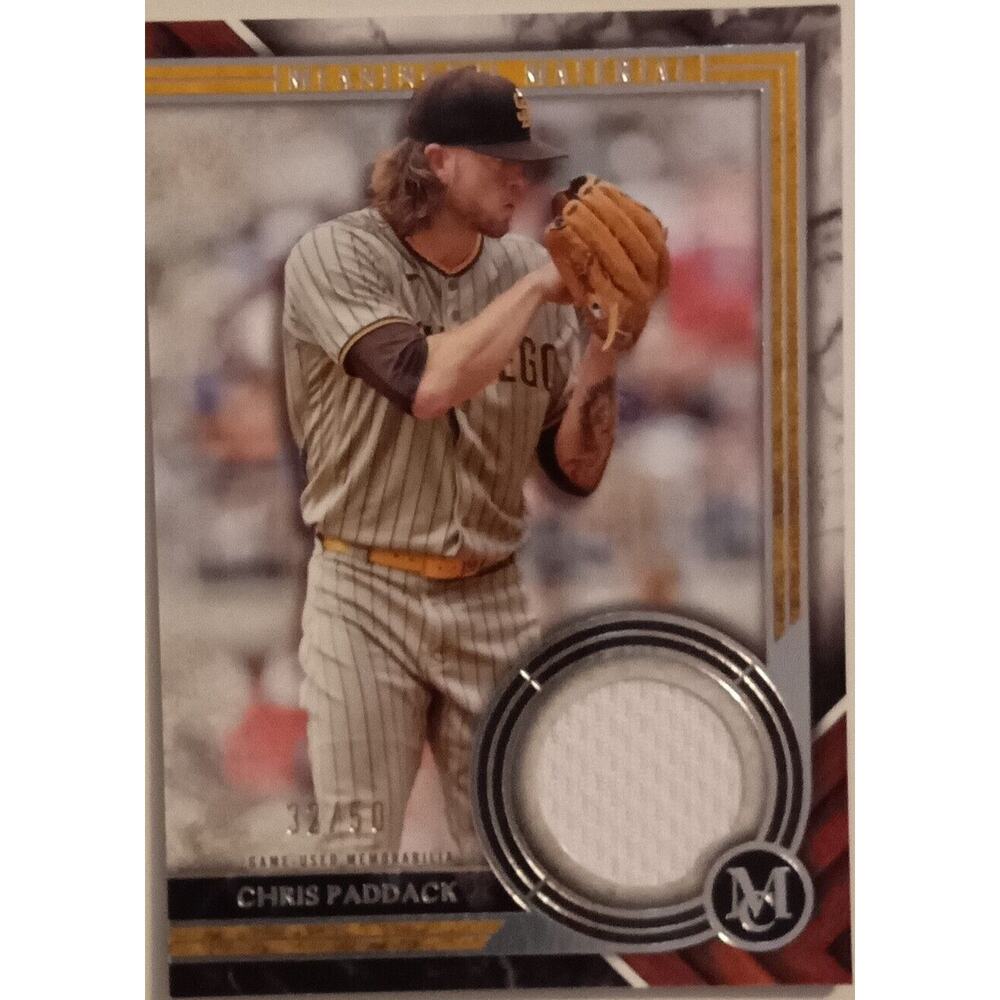 Chris Paddack 2022 Topps Museum Collection Meaningful Material Relic 32/50